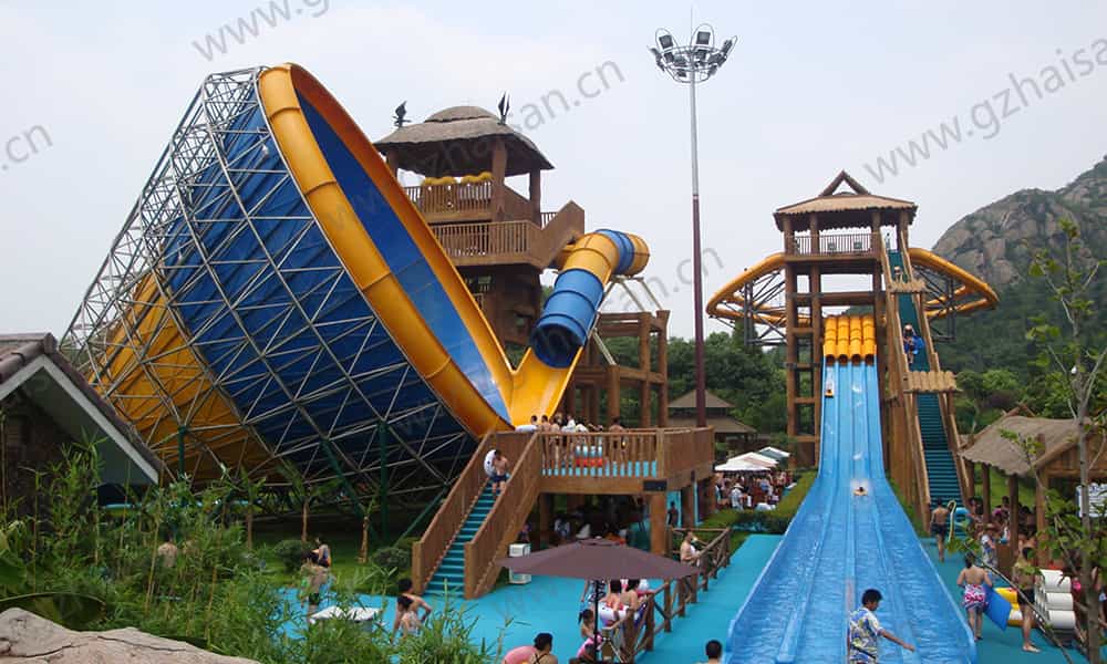 江苏苏州乐园水上世界大喇叭、章鱼滑道